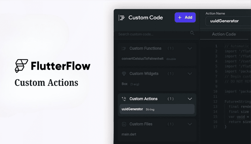 custom actions in flutterflow